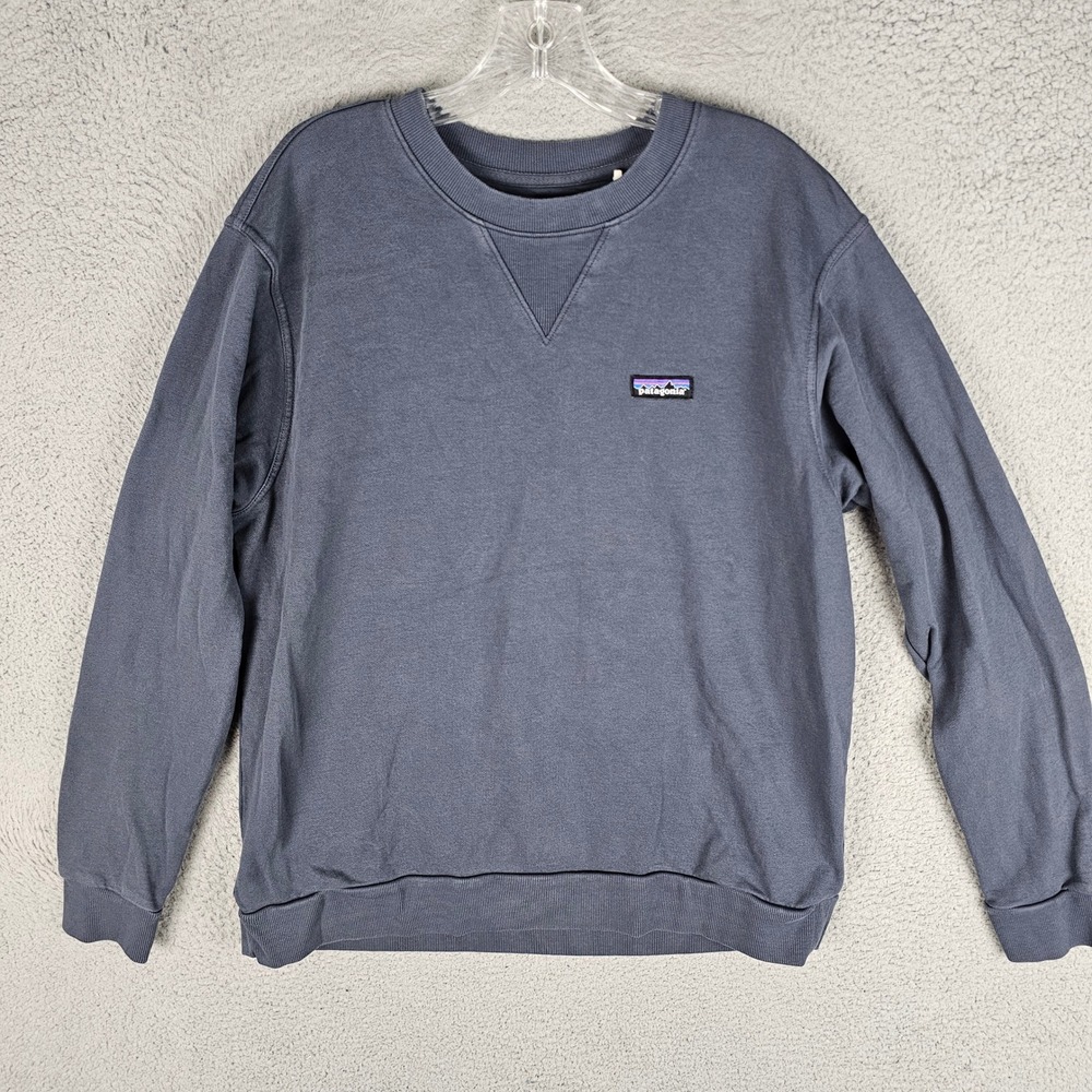Patagonia Sweatshirt Womens XL Blue Regenerative Organic Cotton Crewneck 26346